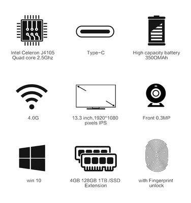 Odmは4kタッチ画面のモニターの製造業者が付いている13.3のインチのラップトップのPCコンピュータを細くする